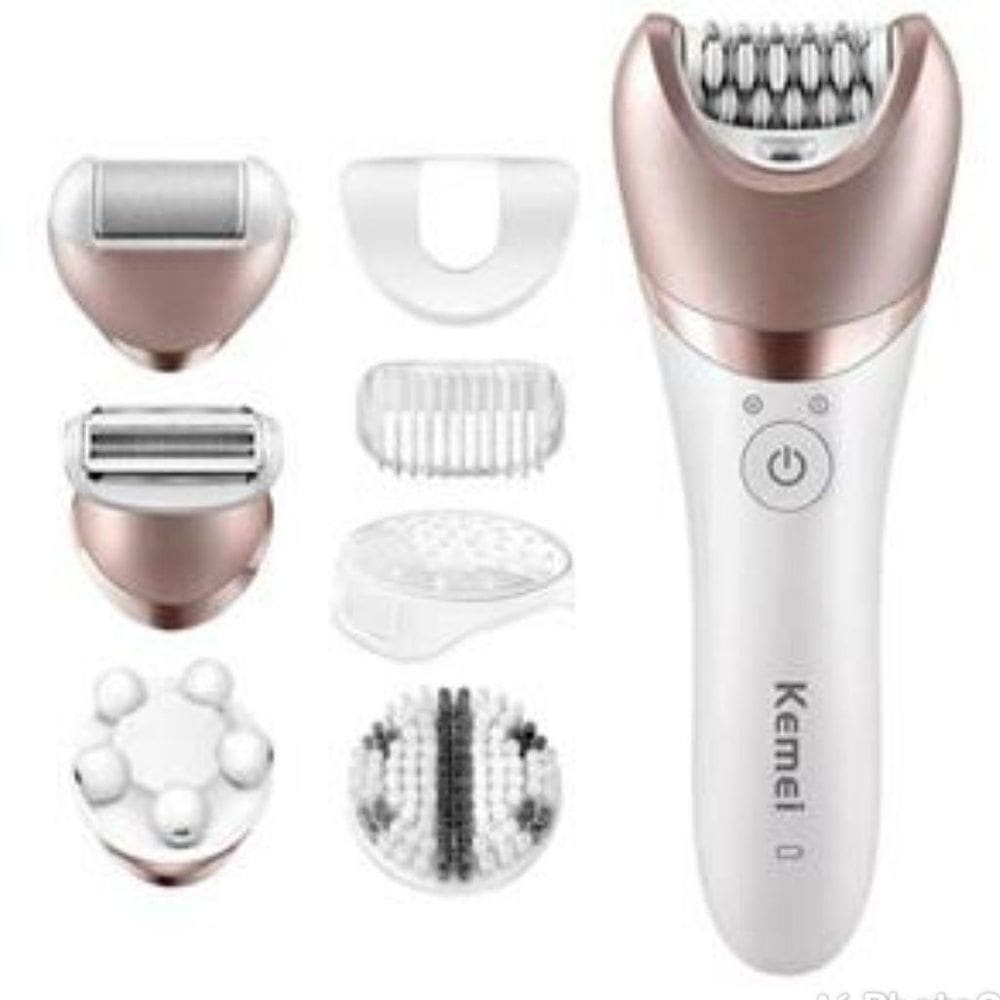 Kit Beleza Feminina Kemei 8001 Massageador Depilador 5 In 1