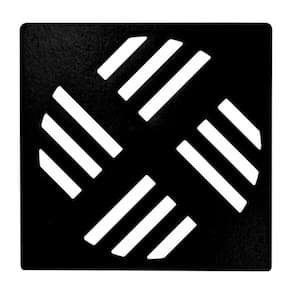 Grelha Quadrada em Alumínio Astra 9,4x9,4cm Preto Fosco