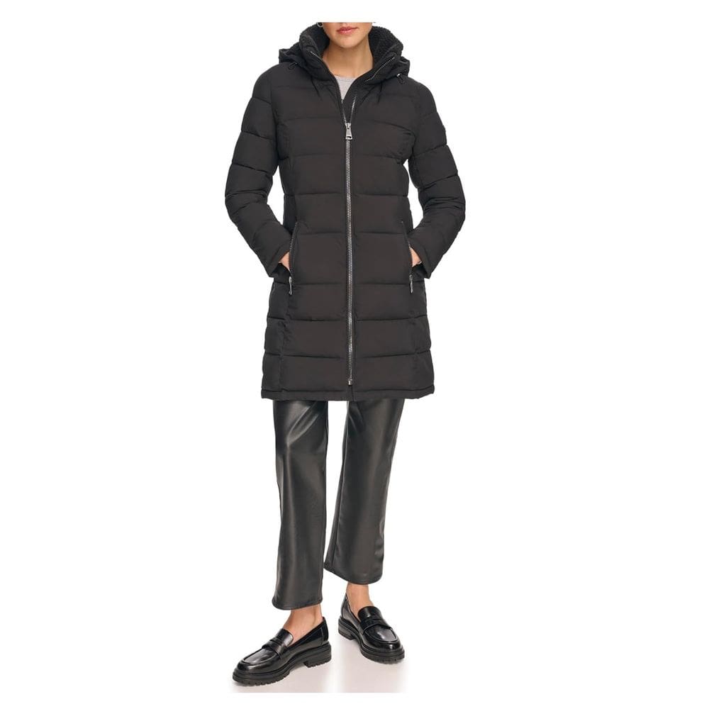 Casaco Longo Puffer Calvin Klein Com Capuz Removível
