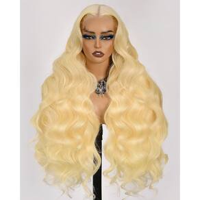 Peruca frontal de renda SOROPO 30cm 613 Cabelo humano loiro 200% de densidade