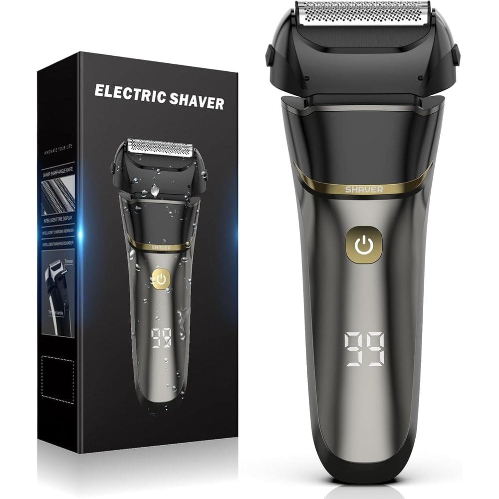 Barbeador elétrico Orvina para rosto masculino, recarregável sem fio