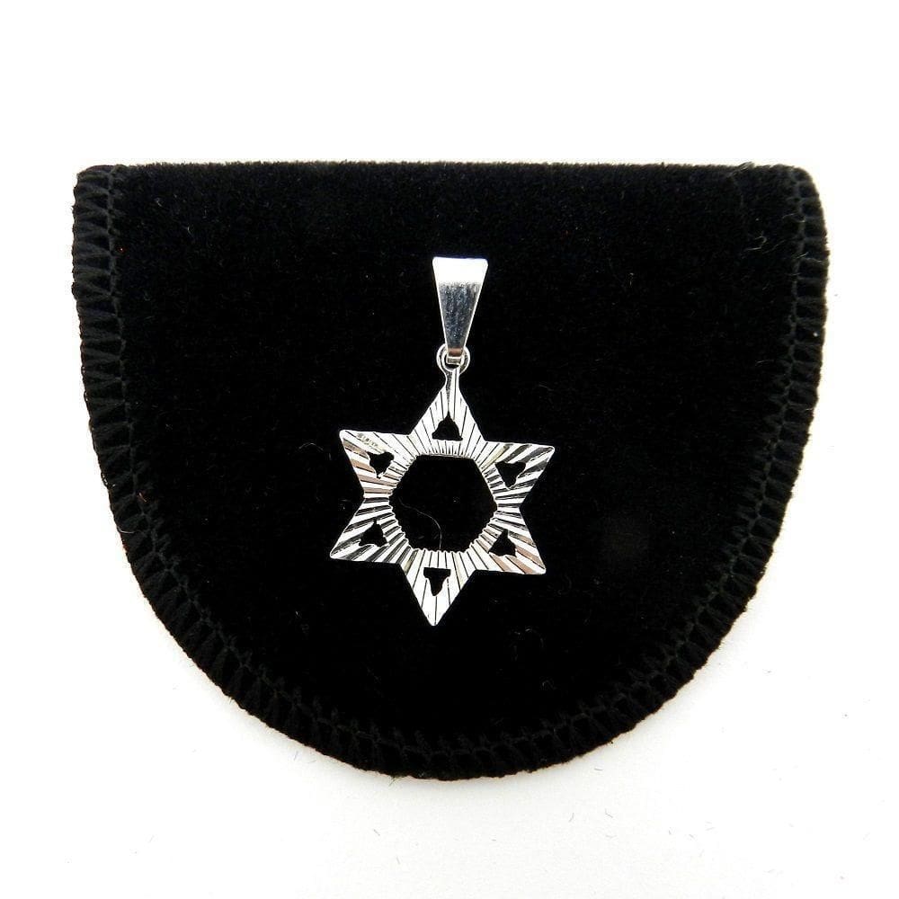 Pingente Estrela 6 Pontas 20Mm Folheada Prata Pi117