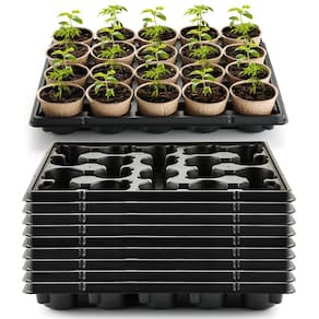 Aparador de raízes de 20 bandejas de plantas celulares para vasos de viveiro redondos de 8 cm