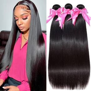 Pacotes de cabelo BICNGA Brazilian Straight 10A 25-35cm 3x100g