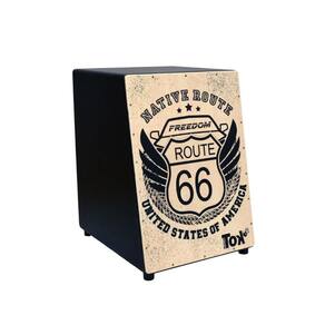 Cajon Acústico Estampado Route 66 Nobre Tok