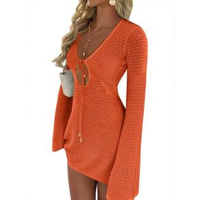 Swimsuit Cover Up ANRABESS Crochet Swimwear Beach Dress Women