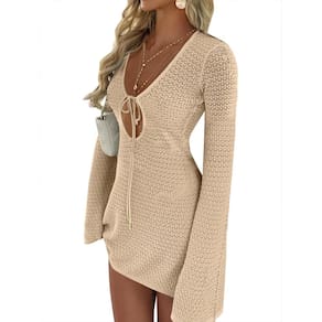 Swimsuit Cover Up ANRABESS Crochet Swimwear Beach Dress Women