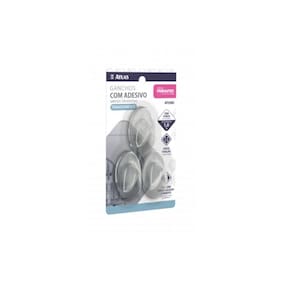 Kit 3 Ganchos Transparentes com Adesivo 1,0 Kg - Atlas