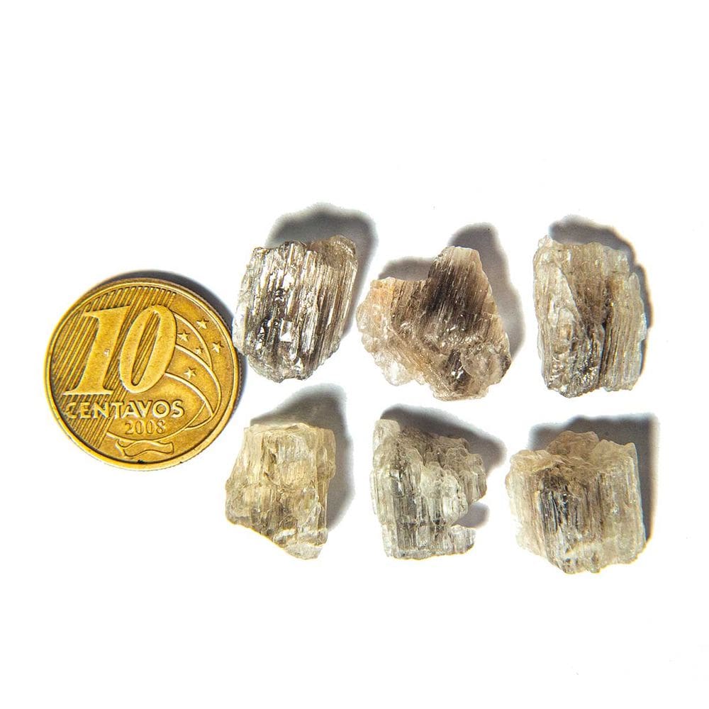 10 Escapolita Bicolor Marialita Pedra Natural 8 a 10ct