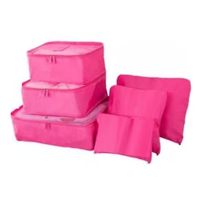 Organizador De Mala 6 Peças Necessaire Viagem Bolsa Pink