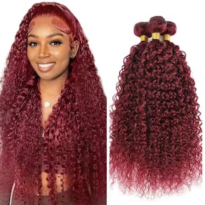 Pacotes de cabelo Vinmdonm 99J Dark Burgundy Water Wave 30cm-40cm