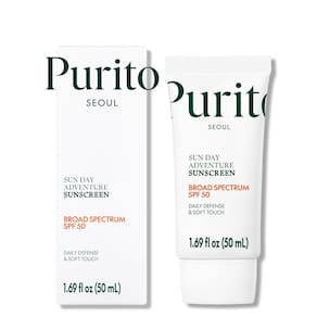 Protetor solar PURITO Sun Day Adventure SPF 50 50 ml de amplo espectro