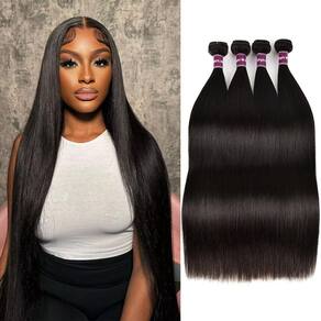 Pacotes de cabelo Meitiya 12A Brazilian Straight 56-71 cm 4 pacotes