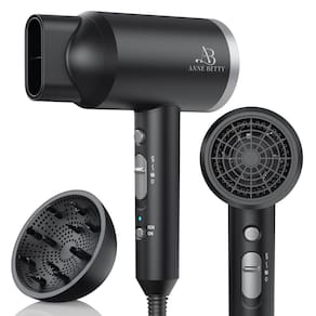 Secador de cabelo ANNE BETTY Ionic 1800W com difusor (3 configurações)