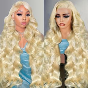 Peruca frontal de renda Geomone 30" 76cm 613 Blonde Body Wave