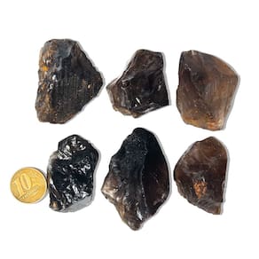 10 Bloquinho Quartzo Fumê Murion 20 a 50g Média 4cm Tipo A