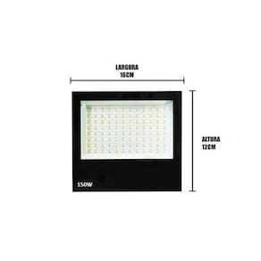 Refletor Led 150W Branco Frio Holofote Luz Fria Bivolt