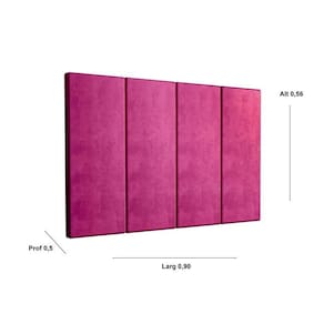 Cabeceira Cama Box Milão 0,90 Suede Rosa Comprar Moveis Em