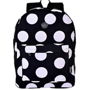 Mochila De Costas Feminina Juvenil Básica Bolinhas Cor:Preto