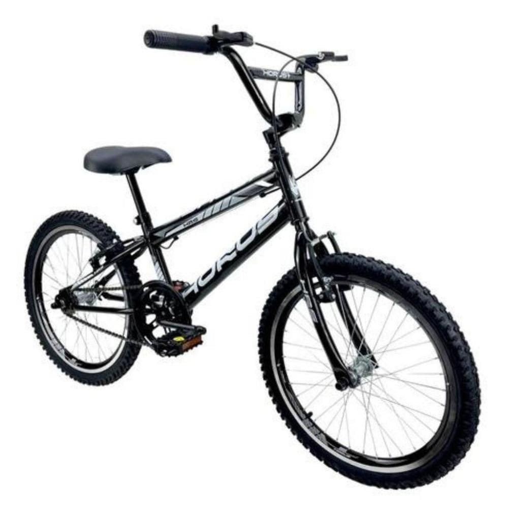 Bicicleta Infantil Aro 20 Bmx Cross Freestyle Pro Horus - Route Bike Preto