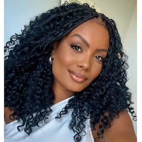 Caixa de crochê Braids Lickran Goddess 30 cm Curly Ends x8 pacotes