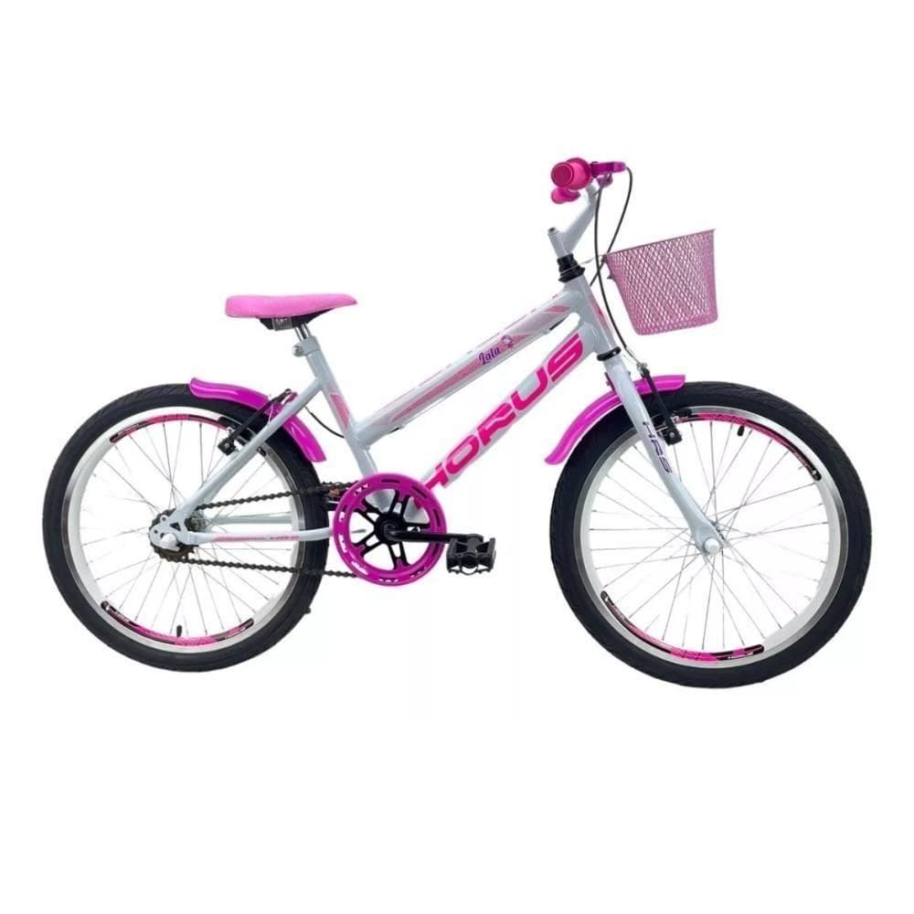 Bicicleta Infantil Aro 20 Feminina + Rodinha Lateral Branco