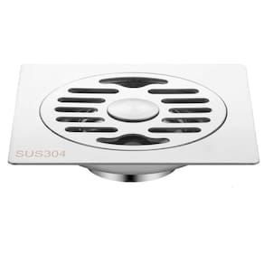 Ralo Anti-odor Insetos Quadrado 15 Cm Aço 0034