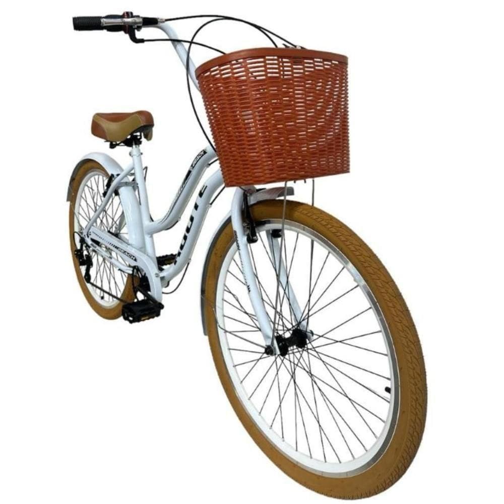 Bicicleta Retro Feminina Com Marcha Vintage Aro 26 Beach