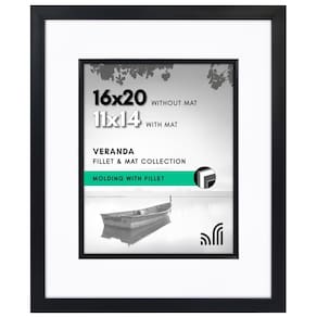 Porta-retratos American flat Veranda 16x20 preto