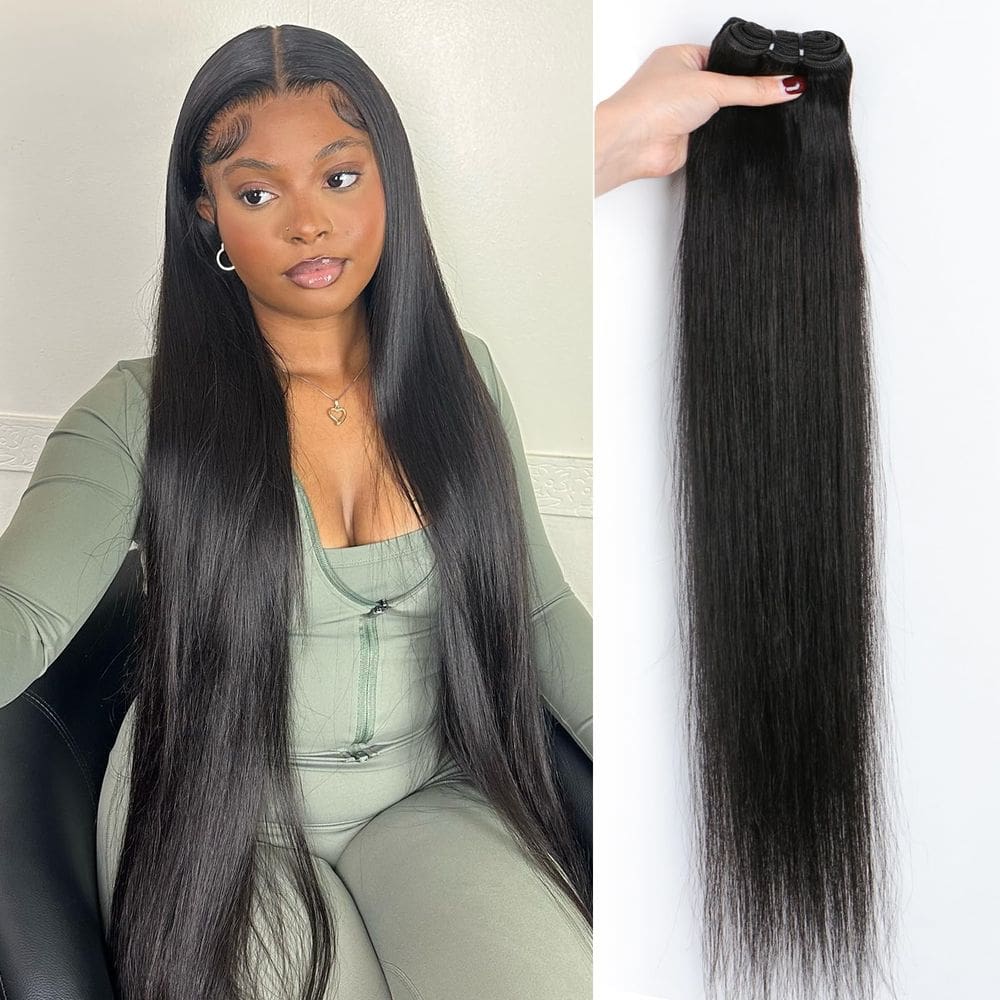 Pacotes de cabelo IQOMOQ 16A Straight 100% Virgin Human Hair