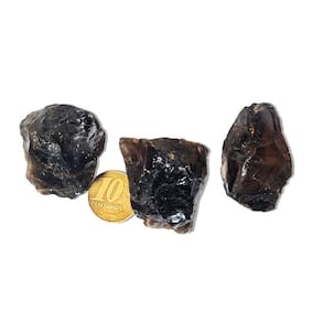 03 Bloquinho Quartzo Fumê Murion 10 a 30g Média 3,5cm Tipo A