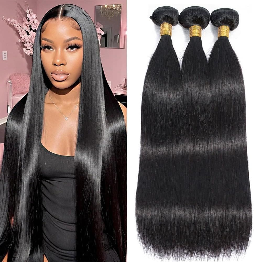 Hair Weave Wowqueen Beauty 10A Straight 25 30 35cm 100% virgem brasileira
