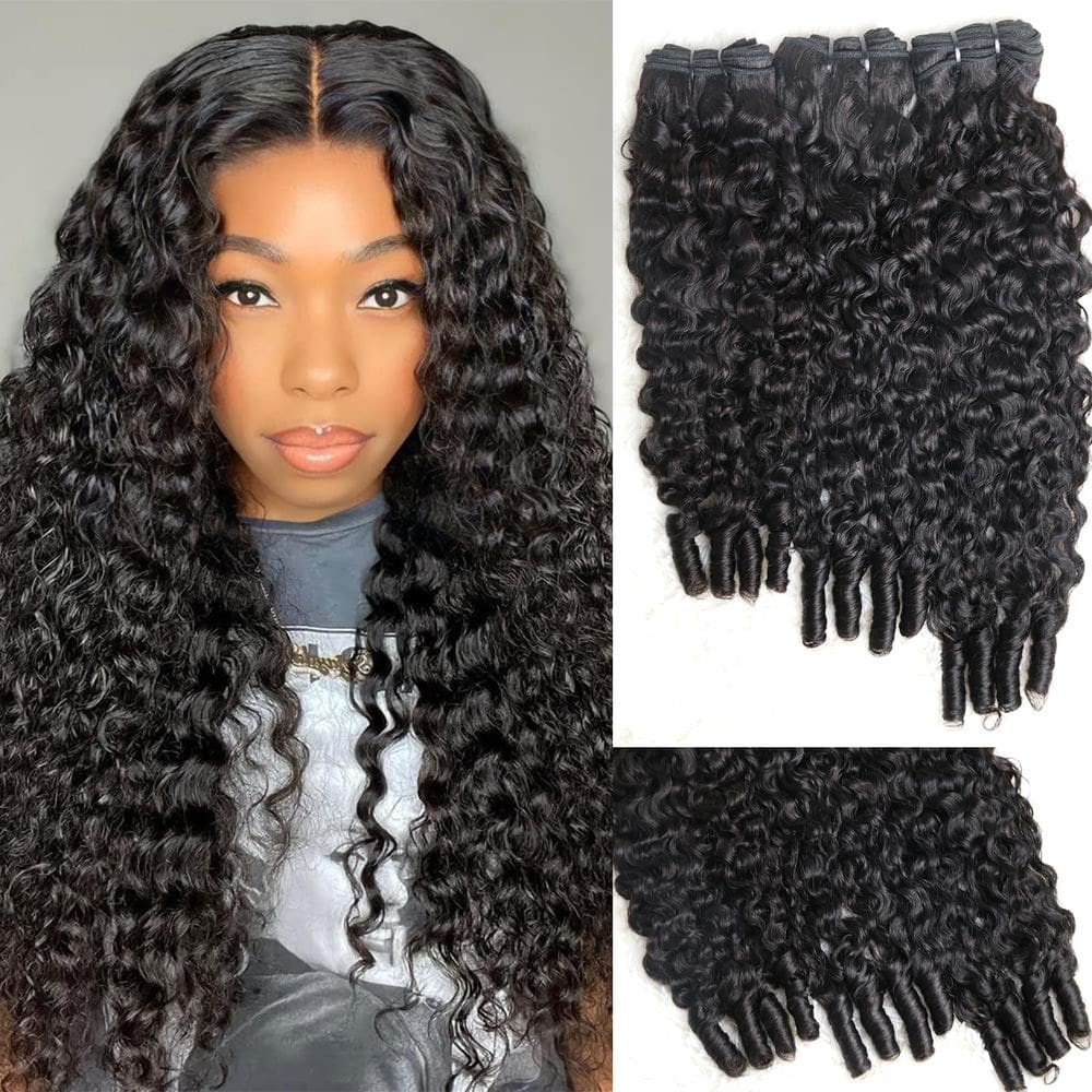 Pacotes de cabelo Sinuowei Curly Water Wave 55 cm, 1 peça birmanesa