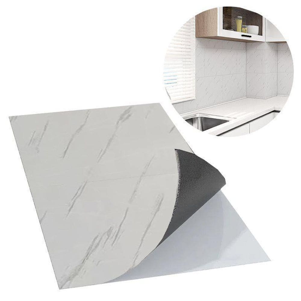 Kit 10 Placas Autocolantes Adesivo Branco Brilhoso 60X30