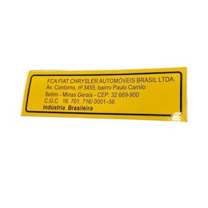 Etiqueta Origem Painel Dianteiro Fiat Uno Palio E Outros