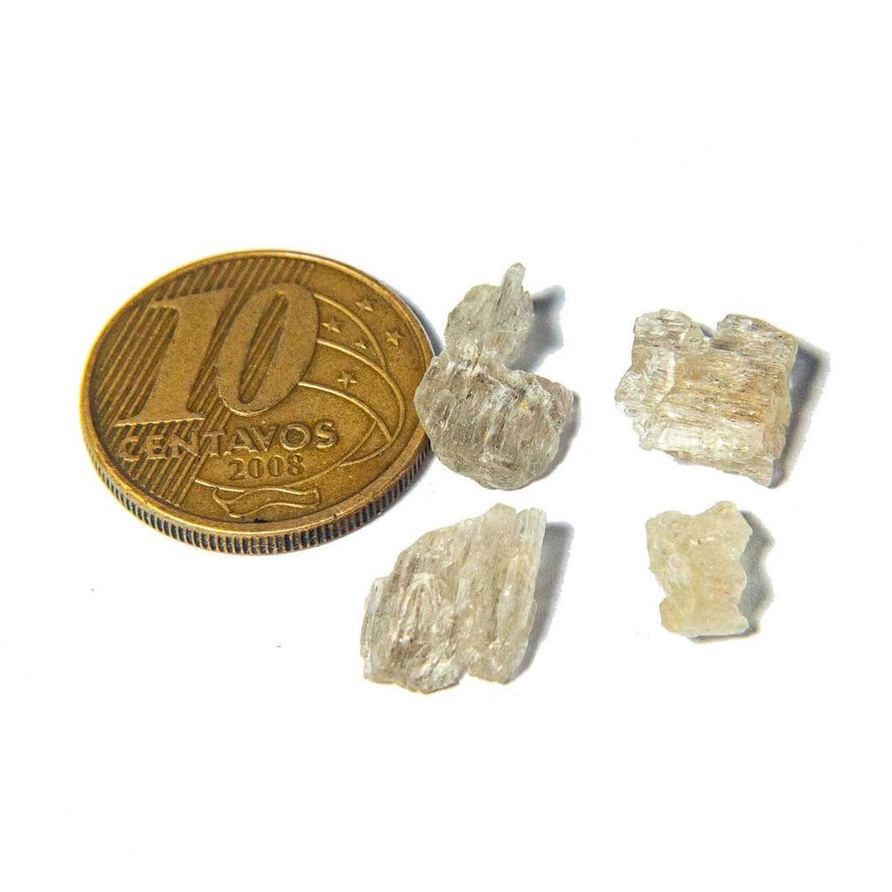Kit 04 Escapolita Branca Marialita Pedra Natural Total 10ct