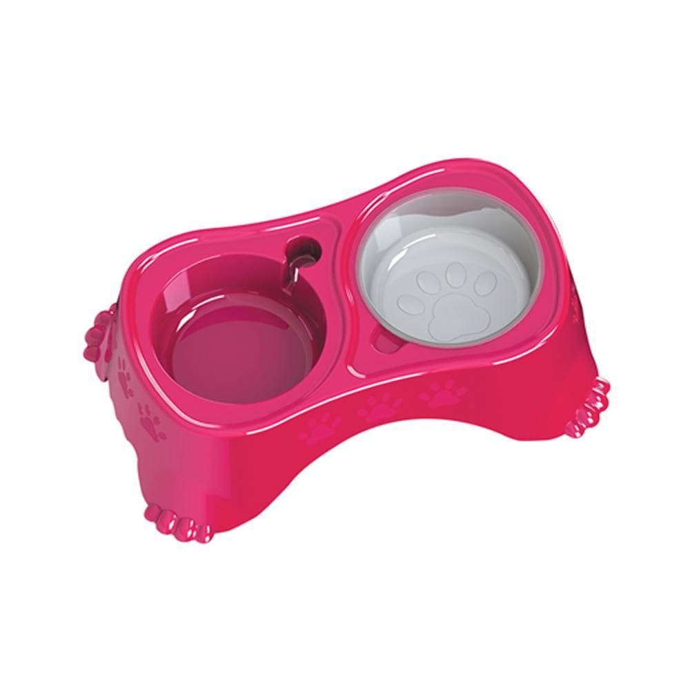 Comedouro Postura Correta Rosa P - Pet Injet