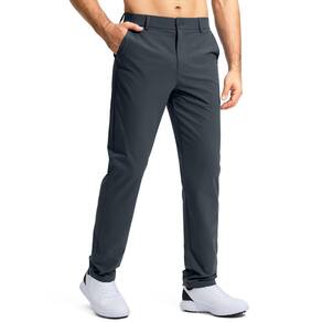 Calças de golfe Pudolla Stretch Work Dress, cinza ferro para homens