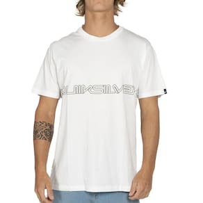 Camiseta Quiksilver Word Block WT25 Masculina Branco
