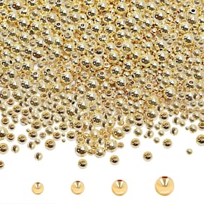 Spacer Beads Haixoen 14K em latão preenchido com ouro de 6 mm (250 unidades)