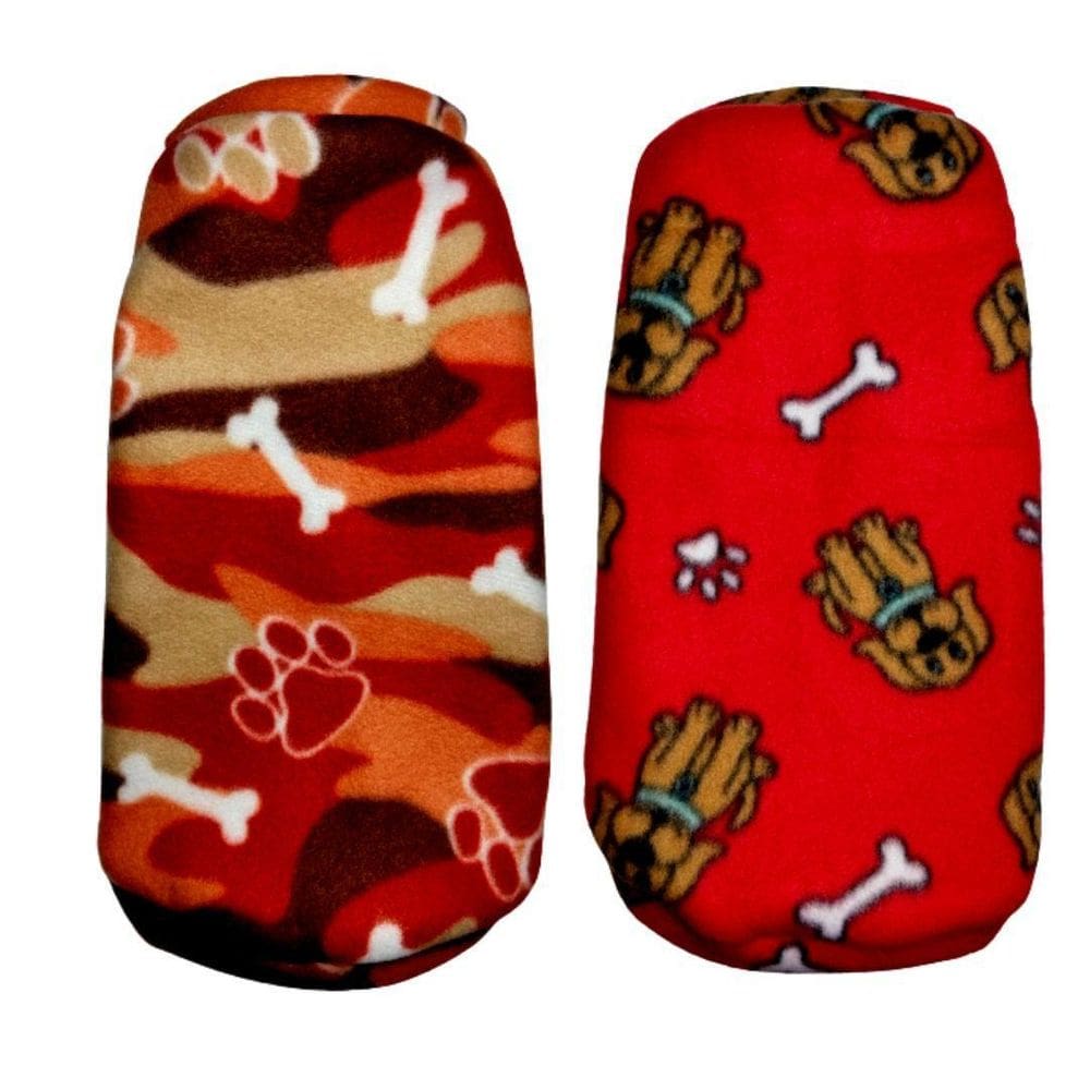 Kit 2 Roupas Cachorro - Suéter Inverno P Marrom e Vermelho