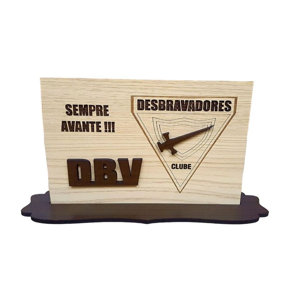 Placa Decorativa Para Mesa Desbravador Dbv