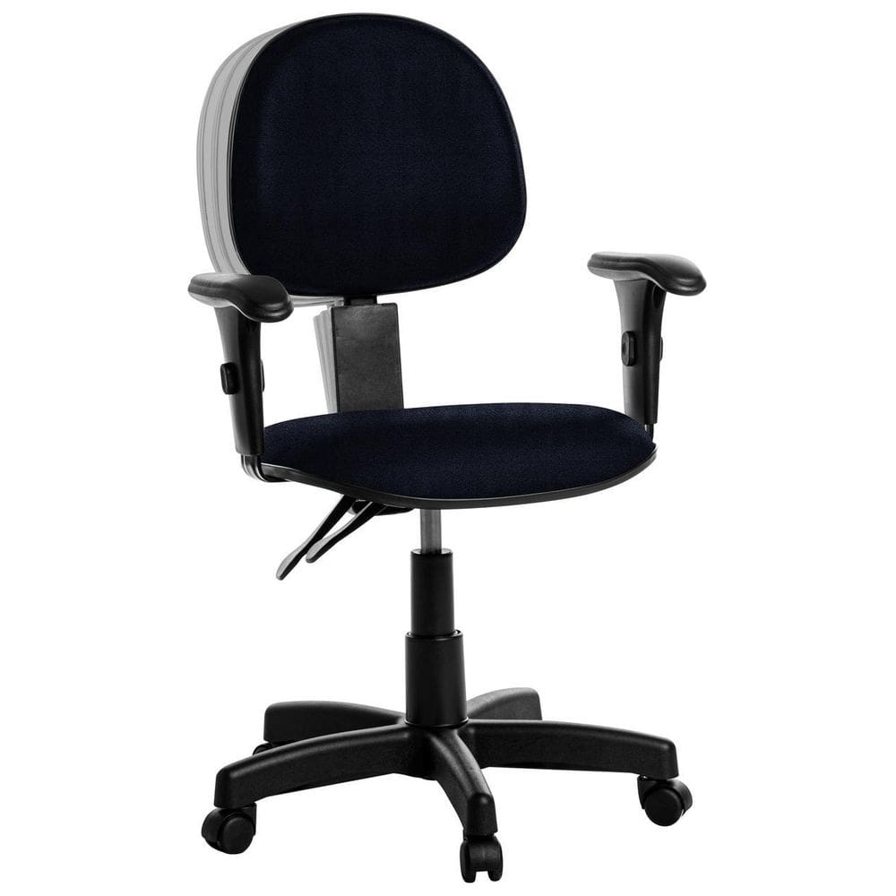 Cadeira Ergonômica Executiva Com Braço Azul Escuro Rcp