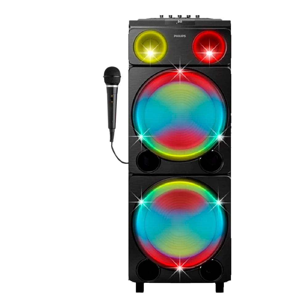 Caixa de Som Torre Philips TAX5509 BT LED TWS 2400w-1 Mic