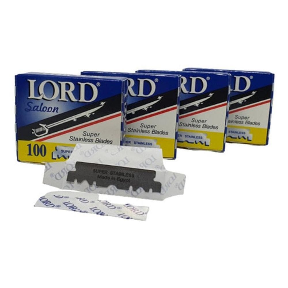 Kit 400 Laminas De Barbear Lord - Meia Lamina sintético