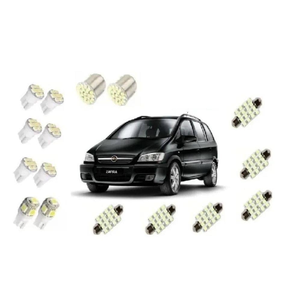 Kit Lâmpada LED Zafira 2001-2004 Blue Lion 16 Leds