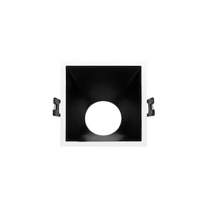 Spot De Embutir Angular Taschibra Piazza Mr16 Gu10 Quadrado Bivolt Branco/preto 15090380