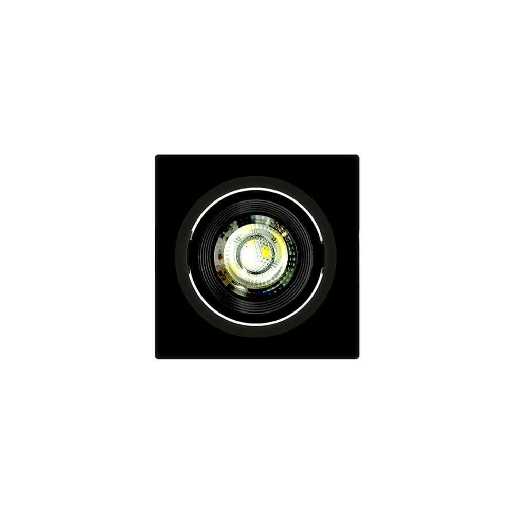 Spot De Embutir De Led Taschibra Alltop Mr11 Quadrado 3w Bivolt Preto Preto 3000k Luz Amarela 15090327