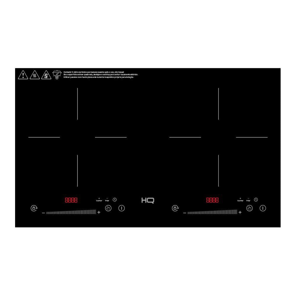 Cooktop de Indução HQ 2 Bocas Portátil 3500W Preto HQ-IDE3502S 220V