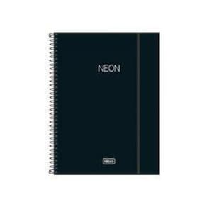 Caderno 10M 160Fls Esp. Neon Preto - 302465